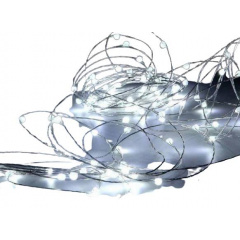 Гірлянда світлодіодна Mine роса на батарейках 10 м, 100 LED Білий (hub_umhhja/125402) Кропивницький