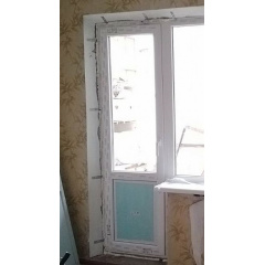 Балконні двері 700x2150 мм монтажна ширина 60 мм профіль WDS Ekipazh Ultra 60 Івано-Франківськ