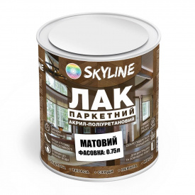 Лак для Пола Skyline Паркетный Акрил-полиуретановый Матовый 0.75 л