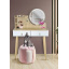 Туалетний столик Jumi Scandi на 2 шухляди з дзеркалом (шкіряні ручки) та LED підсвіткою світлий бук Переяслав-Хмельницький