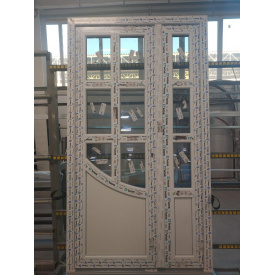 Вхідні двері штульпові 1100x2000 мм монтажна ширина 60 мм, профіль WDS Ekipazh Ultra 60 