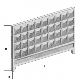Плита забору ЗБВ 3980х2980х180 мм