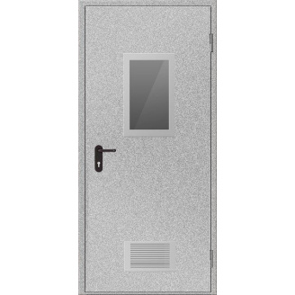 Протипожежні двері одностулкові з вентиляцією 600х1200х2250 мм колір RAL