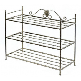 Полиця для взуття кована Ferrum Престиж Антик-золото 3 полиці (868)