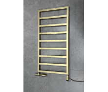 Полотенцесушитель комбинированный Terma Grid 990x500 Brass, тен ONE + вентиль Unico