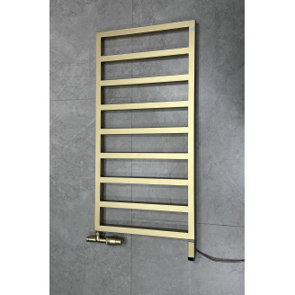 Полотенцесушитель комбинированный Terma Grid 990x500 Brass, тен ONE + вентиль Unico