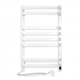 Электрический полотенцесушитель SANTAN Лестница Стугна 480х800 белый, Sensor, левосторонний