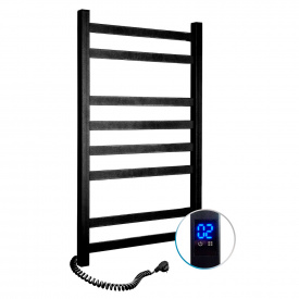 Электрический полотенцесушитель SANTAN Лестница Авангард 480х800 черный, Sensor, левосторонний