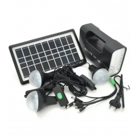 Портативная аккумуляторная станция для зарядки с фонарем солнечной панелью GDLITE GD-1 плюс 3 лампочки