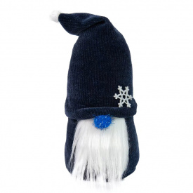 Фігурка Новорічний Гном великий синій Strateg 60608 висота 22 см