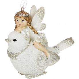 Набір 4 підвісні статуетки 9см білий з шампанню BonaDi DP113050