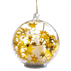 Ялинкова іграшка Elisey Зіркова казка 10.5 см Прозорий (6006-007)