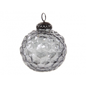 Ялинкова прикраса Elena 11 см Сірий (876-035)