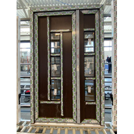 Входная дверь 1300х2100 мм монтажная ширина 60 мм профиль WDS Ekipazh Ultra 60 цвет Орех