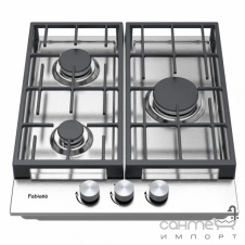 Газовая варочная поверхность на три конфороки Fabiano FHG 8454 VGH Inox нержавеющая сталь