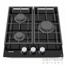 Газовая варочная поверхность на три конфороки Fabiano FHG 8453 VGH Black Glass черное стекло