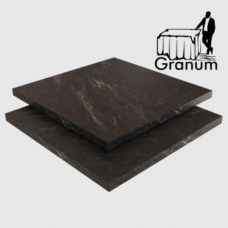 Граніт чорного кольору, плитка 50х30 см+інд. розміри. Рахни-Полівський граніт. Granum