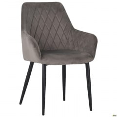 Кресло мягкое Venera вельвет серый на ножках Обухів