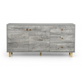 Комод UrbanOak-5 2ДВ 3ШУХ (Шварцвальд, 159x39x77 см) IMI