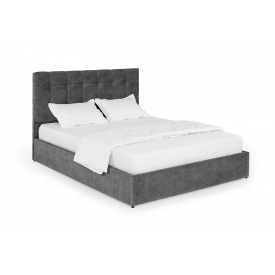 Ліжко з матрацом Троянда 160х200 (Темно-сірий, велюр, підйомний механізм, ніша) IMI