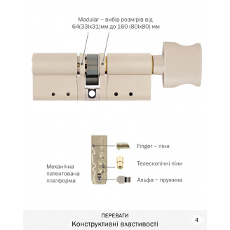 Циліндр MUL-T-LOCK 55ix45Т (Ізраіль) 
