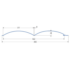 Металлический сайдинг Блок-хаус Thyssen Krupp 0,50 мм iceCrystal Бровары