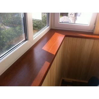 Підвіконня Werzalit під дерево з монтажем у Києві.