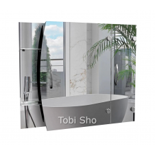 Навесной зеркальный шкаф "Эконом" для ванной комнаты Tobi Sho ТS-88 800х600х130 мм