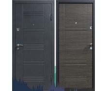 Входные двери металлические БЦ-132 чорний муар/дуб серый 860х960х2050 мм