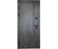 Входные двери металлические Меджик Стелс МДФ бетон темный/белая шагрень 860х960х2050 мм