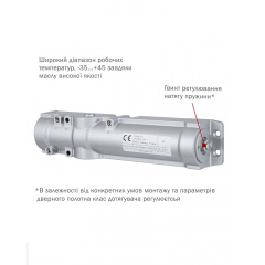 Дотягувач накладний ABLOY (Фінляндія) на двері вагою до_120кг і шириною 1400мм Одеса