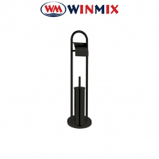 Ерш напольный с бумагодержателем Winmix KIT ME04 Black (ZX4644)