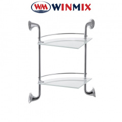 Полка стеклянная угловая 2-ярусная Winmix LR1507-2 (LL1408) Суми
