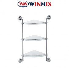 Полка стеклянная угловая 3-ярусная Winmix LR3307-3 (LL1437)