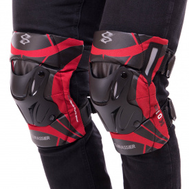 Мотонаколенники 2шт CURASSER KOL-3 One size Красный
