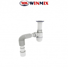 Сифон для умывальника SU-02-A 1 1/2"x40 с литым выпуском, Winmix. Польша