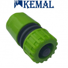 Коннектор 1/2-5/8 для шланга с аквастопом Kemal M1026, Турция