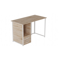 Комп'ютерний стіл Ferrum-decor Отто 75x140x70 білий ДСП Дуб Сан-Маріно 32мм