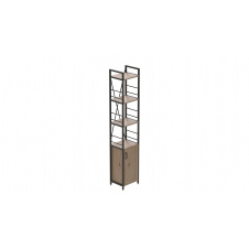 Етажерка 4/34 Ferrum-decor Серії Конект з тумбою 179x34x28 Чорний ДСП Дуб Сан-Марино (FD1043)