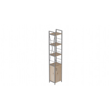 Етажерка 4/34 Ferrum-decor Серії Конект із тумбою 179x34x28 Сірий ДСП Дуб Сан-Маріно (FD1057)