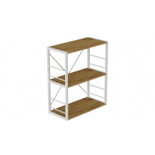 Етажерка 3/60 Ferrum-decor Серії Конект 73x60x28 Білий ДСП Дуб Артізан 16 мм