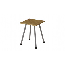 Табурет кухонный Ferrum-decor 430x320x320 Серый металл ДСП Дуб Артизан 16 мм (TAB020)