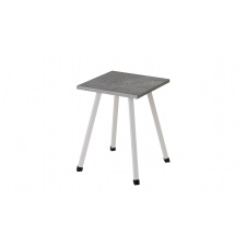 Табурет кухонный Ferrum-decor 430x320x320 Белый металл ДСП Бетон 16 мм (TAB014)