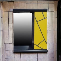 Пластиковое зеркало Chaos yellow grey 50 см Луцк