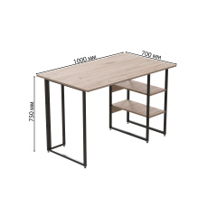 Комп'ютерний стіл Ferrum-decor Кевін 75x100x70 чорний ДСП Дуб Сан-Марино 16мм Киев