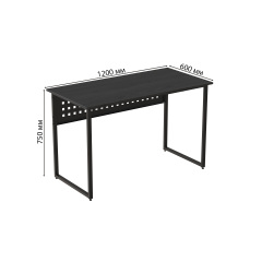 Комп'ютерний стіл Ferrum-decor Майк 75x120x60 чорний ДСП Сосна Кембра 32мм Охтирка