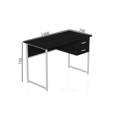 Комп'ютерний стіл Ferrum-decor Дакота 75x140x70 білий ДСП Сосна Кембра 32мм Вишневое