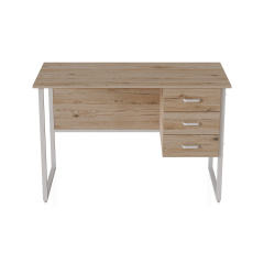 Комп'ютерний стіл Ferrum-decor Гаррі 75x140x70 білий ДСП Дуб Сан-Маріно 32мм Веселе
