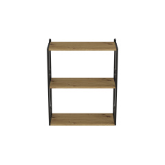 Книжкова полиця універсальна Ferrum-decor Стим 2 74x63x26 чорний ДСП Дуб Артізан 16мм (XK00039) Київ