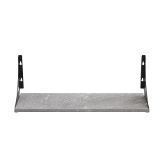 Полиця настінна Ferrum-decor Ханді 2 240x500x240 метал Чорний ДСП Бетон 16 мм (XND0007) Івано-Франківськ
